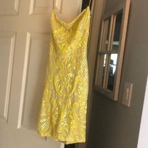 Lucy in the Sky Yellow Mini Dress!
